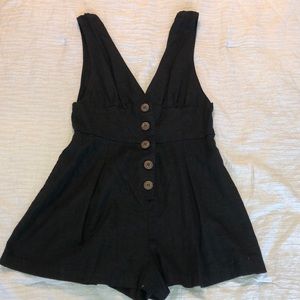 Black forever 21 button up romper